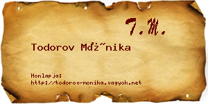 Todorov Mónika névjegykártya